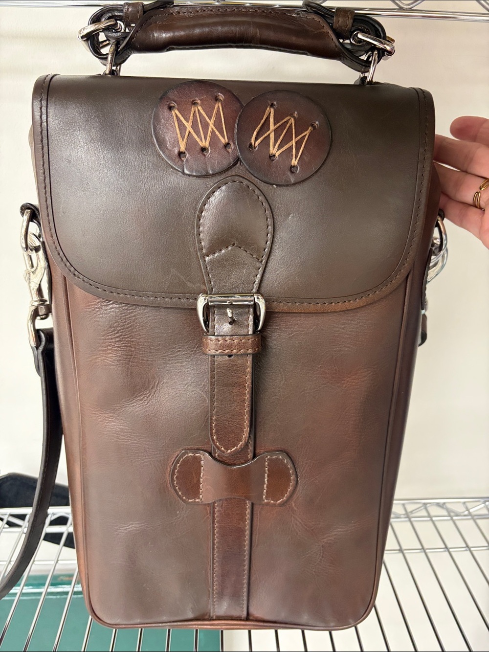 Brown Leather Men’s Crossbody Bag